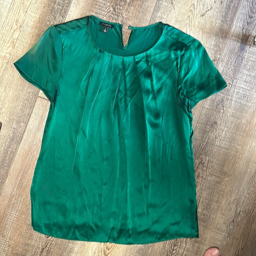 Talbots Emerald Green Blouse Size 2